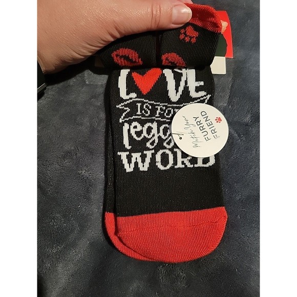 Marilyn Monroe Matching Owner and Pet Socks Red Black Love is a Four Legged Word - Picture 6 of 7